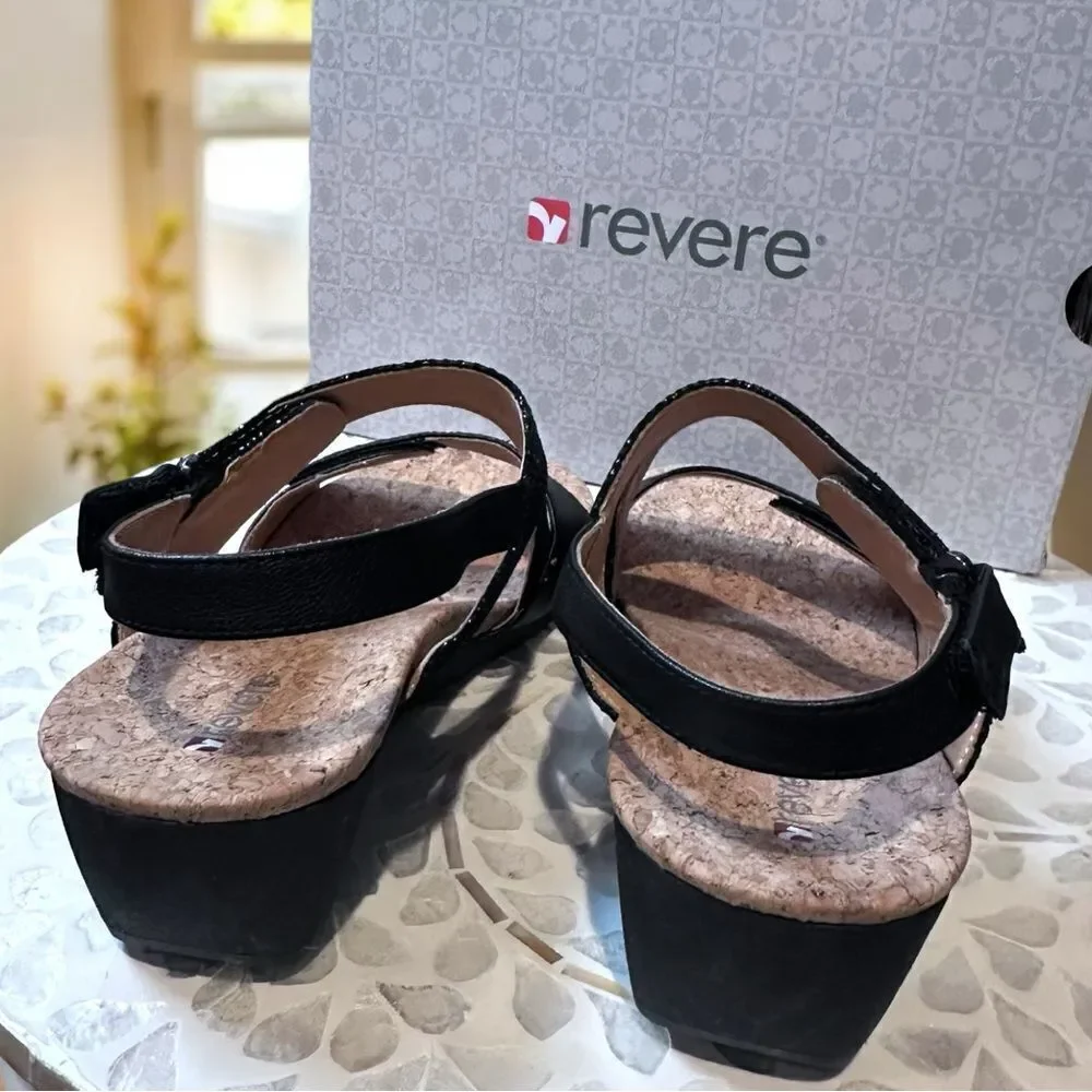 NEW REVERE GRENADA ORTHOTIC 3 Point Adjustable STRAP Supportive Wedge Sz 9 EU 40